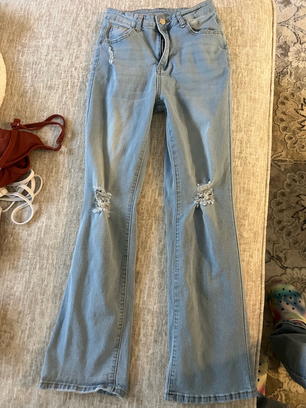 Light Blue Distressed Women’s Jeans